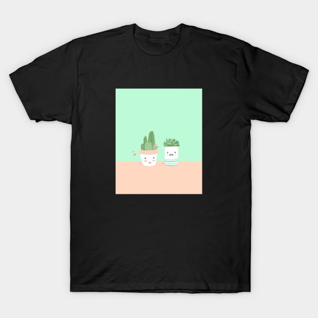 Mr. & Mrs. Cacti T-Shirt by gerimisore